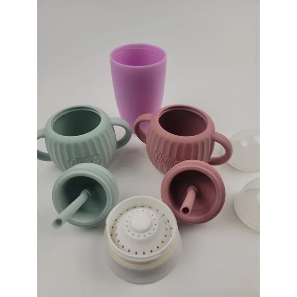 Munchkin Miracle 360 Sippy Cups 2 Pack Pink Green Lavender 360 Degree Toddler - Picture 7 of 9